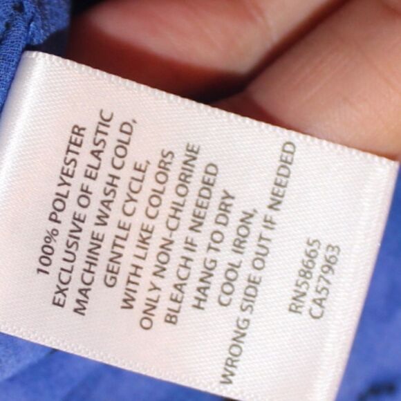 NEW Halogen blue  Long Sleeve Blouse Women Small - Picture 11 of 12